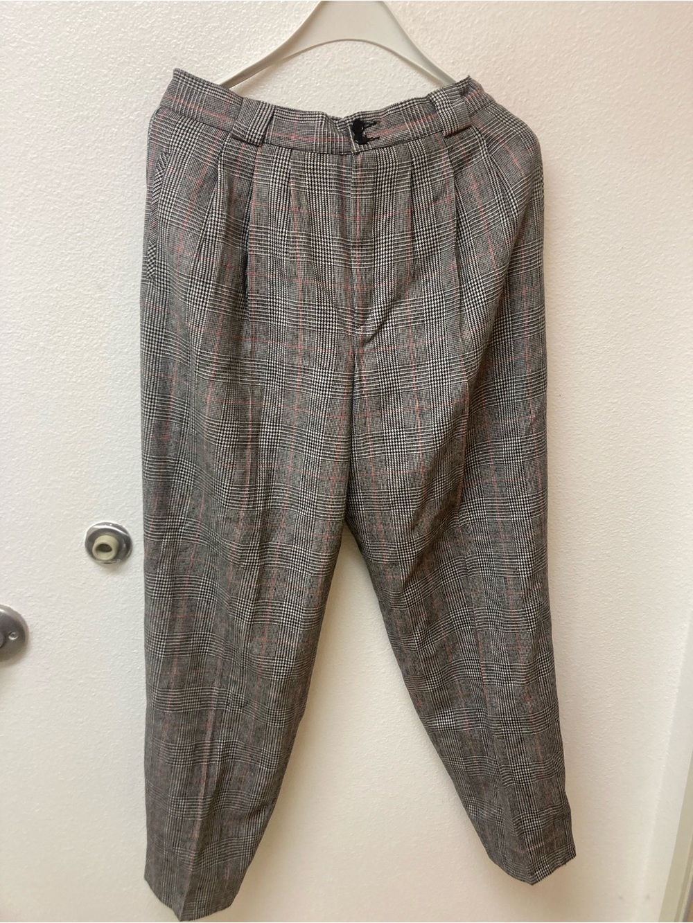 GIORGIO SANT ANGELO PLAID Trousers ( Waist 32)